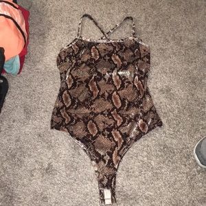 snakeprint bodysuit